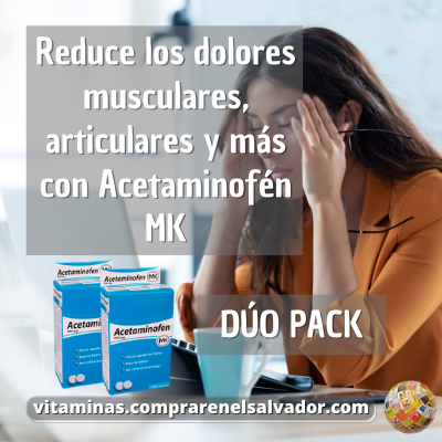 Acetaminofen MK DUO PACK Alivio eficaz para tu bienestar diario acción rápida para calmar molestias
