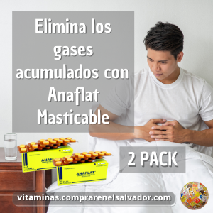 ANAFLAT 50 mg 40 Tabletas masticables 2 PACK