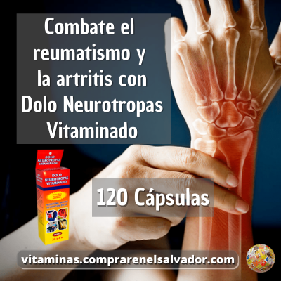 Sin dolor con DOLO NEUROTROPAS VITAMINADO 120 Cápsulas