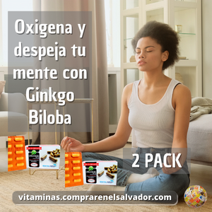 Ginkgo Biloba 80mg Cápsulas 2 Pack mejora tu concentración y bienestar