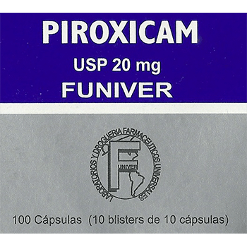 PIROXICAM 20MG FUNIVER Alivio eficaz del dolor en Vitaminas & Salud