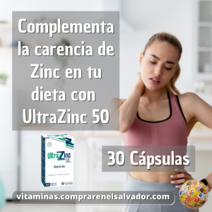 ULTRA ZINC 50 mg - 30 Cápsulas para Suplementación de Zinc